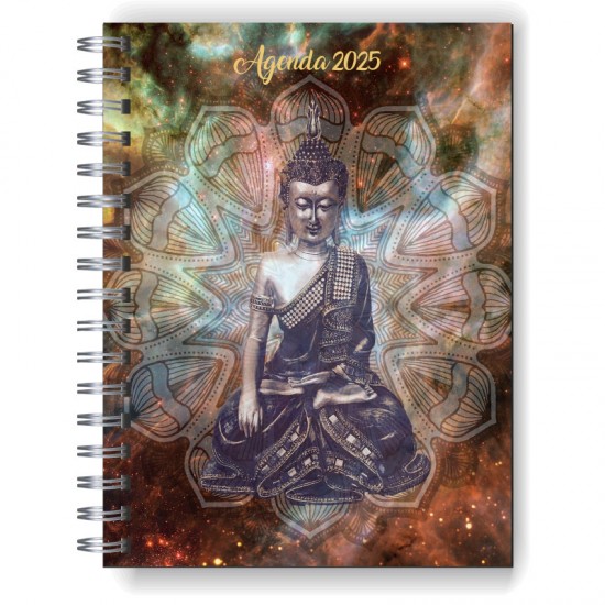 Agenda 2025 tapa dura mod. 5054 "Budha" en caja para regalo
