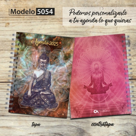 Agenda 2025 tapa dura mod. 5054 "Budha" en caja para regalo