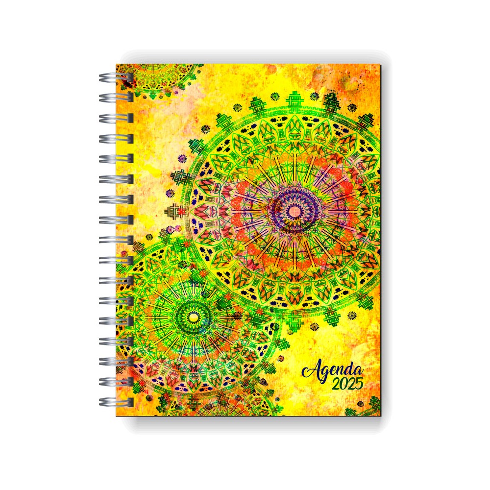 Agenda 2025 tapa dura mod. 5055 "Vedic Mandala" en caja para regalo