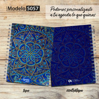 Agenda 2025 tapa dura mod. 5057 "Mandala Spots" en caja para regalo