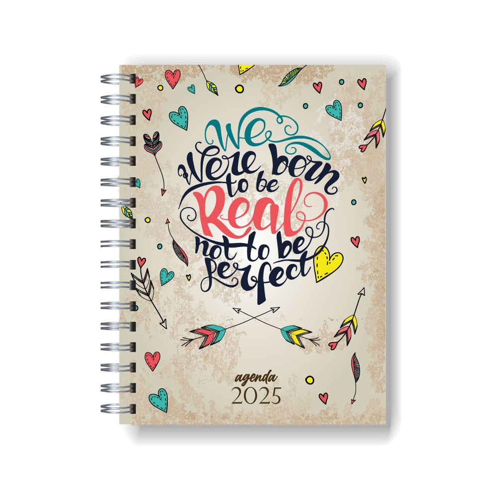 Agenda 2025 tapa dura mod. 5060 "Born to be real" en caja para regalo