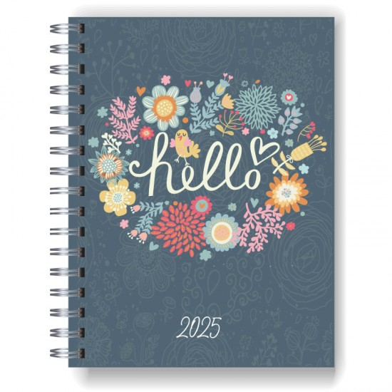 Agenda 2025 tapa dura mod. 5065 "Spring Hello" en caja para regalo