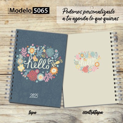 Agenda 2025 tapa dura mod. 5065 "Spring Hello" en caja para regalo