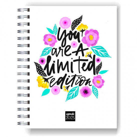 Agenda 2025 tapa dura mod. 5067 "You are a limited edition" en caja para regalo