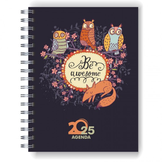 Agenda 2025 tapa dura mod. 5072 "Be awesome" en caja para regalo