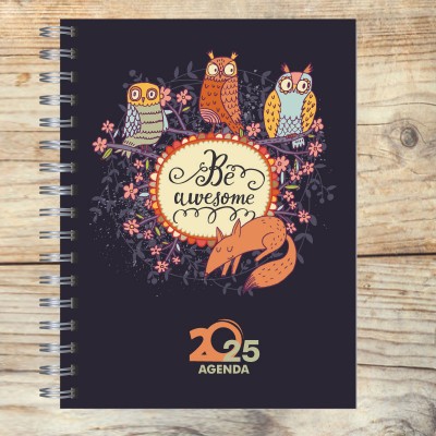 Agenda 2025 tapa dura mod. 5072 "Be awesome" en caja para regalo