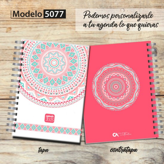 Agenda 2025 tapa dura mod. 5077 "Mandala" en caja para regalo