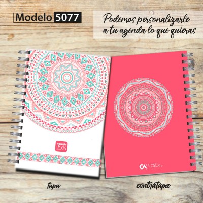 Agenda 2025 tapa dura mod. 5077 "Mandala" en caja para regalo