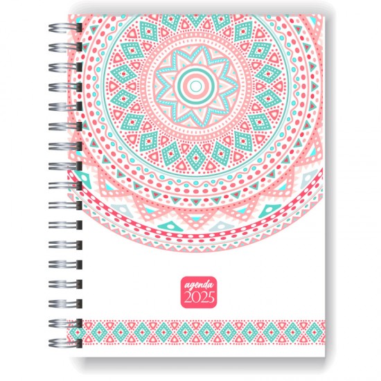 Agenda 2025 tapa dura mod. 5077 "Mandala" en caja para regalo