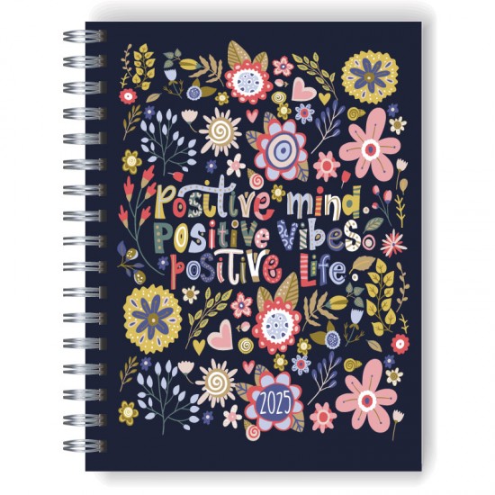 Agenda 2025 tapa dura mod. 5079 "Positive" en caja para regalo