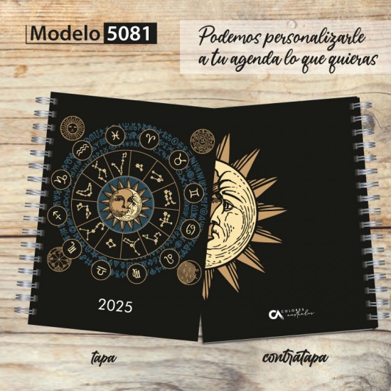 Agenda 2025 tapa dura mod. 5081 "Zodíaco" en caja para regalo