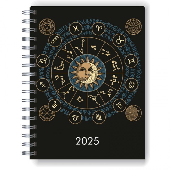 Agenda 2025 tapa dura mod. 5081 "Zodíaco" en caja para regalo