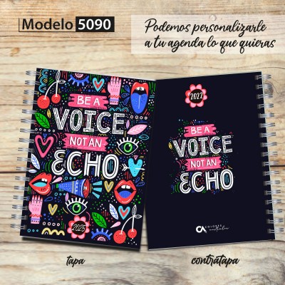 Agenda 2025 tapa dura mod. 5090 "Be a voice" en caja para regalo