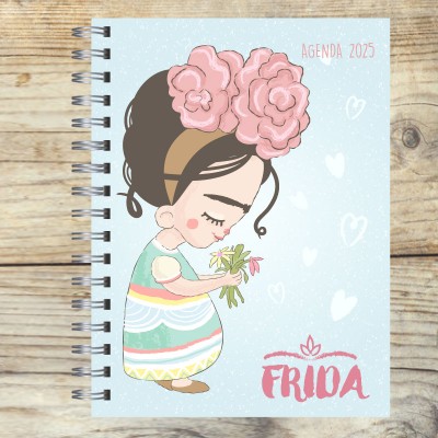 Agenda 2025 tapa dura mod. 5109 "Frida drawing" en caja para regalo
