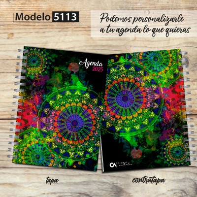 Agenda 2025 tapa dura mod. 5113 "Mandala group" en caja para regalo
