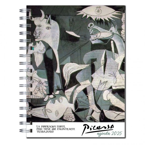 Agenda 2025 tapa dura mod. 6506 "Guernica" de Pablo Picasso  en caja para regalo