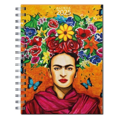 Agenda 2025 tapa dura mod. 6515 "Frida Kahlo" en caja para regalo