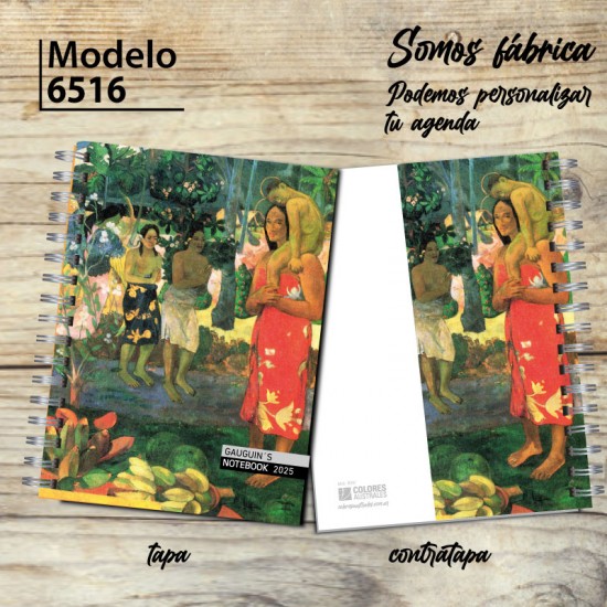 Agenda 2025 tapa dura mod. 6516 "La Orana María" en caja para regalo