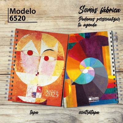 Agenda 2025 tapa dura mod. 6520 "Paul Klee" en caja para regalo