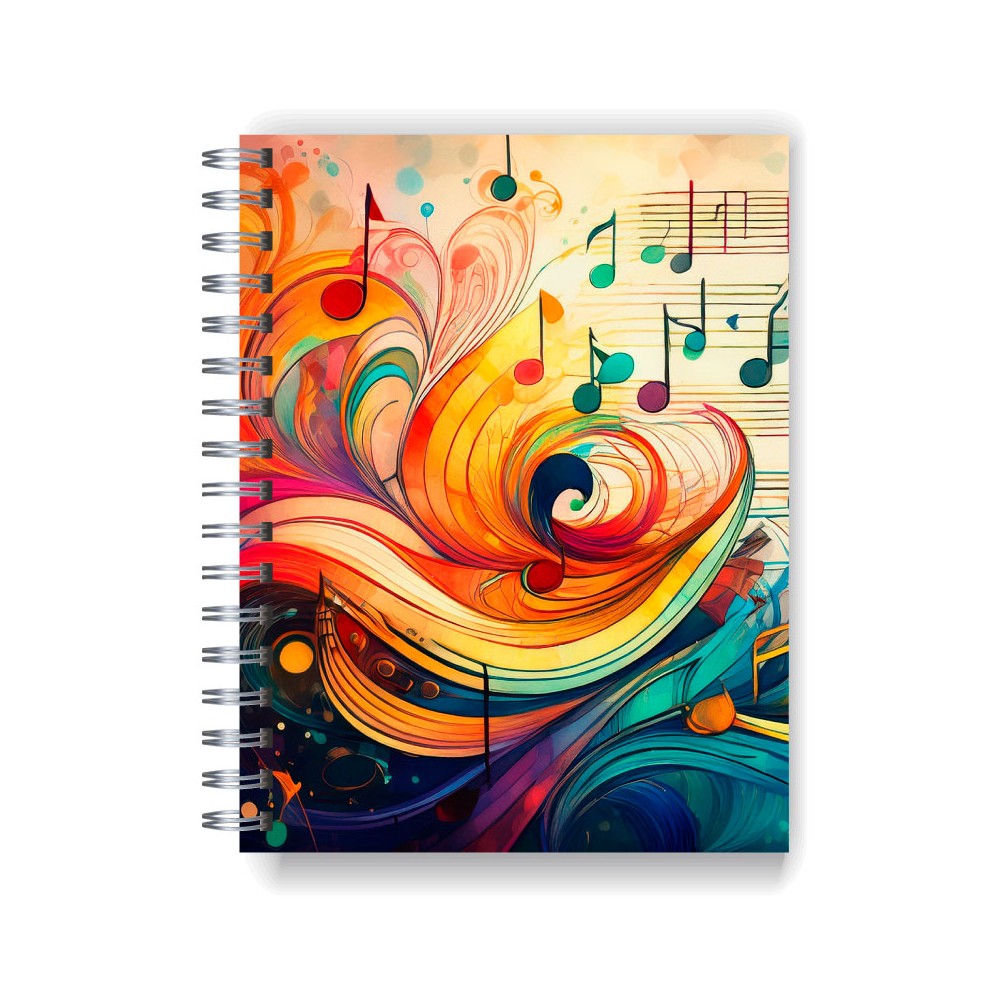 Cuaderno A4 tapa dura pentagramado 7067