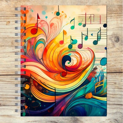 Cuaderno A4 tapa dura pentagramado 7067