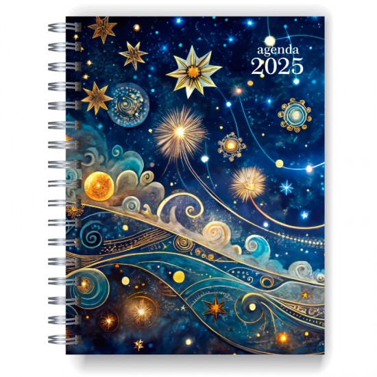 Agenda 2025 tapa dura mod. 4999 "Universe" en caja para regalo