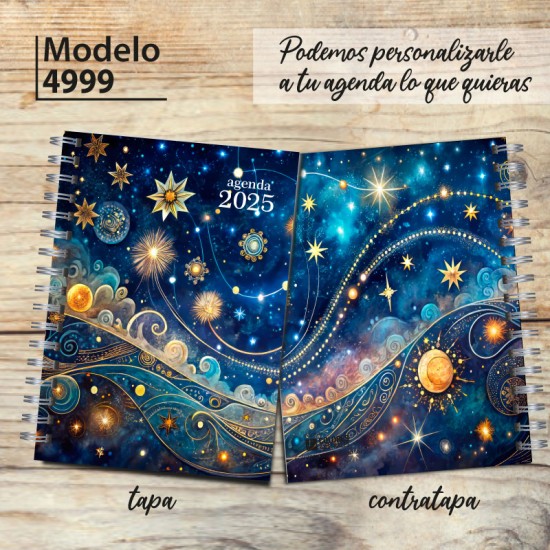 Agenda 2025 tapa dura mod. 4999 "Universe" en caja para regalo