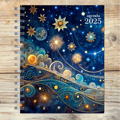 Agenda 2025 tapa dura mod. 4999 "Universe" en caja para regalo