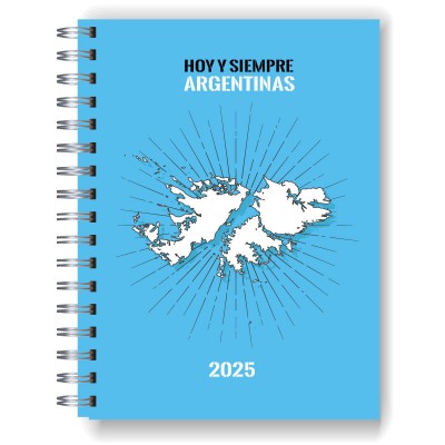 Agenda 2025 tapa dura mod. 4998 "Malvinas" en caja para regalo