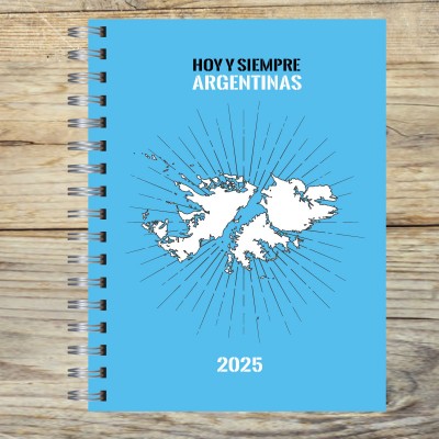 Agenda 2025 tapa dura mod. 4998 "Malvinas" en caja para regalo