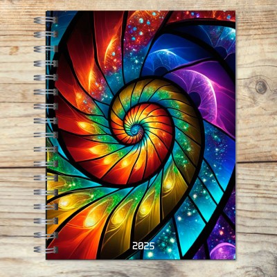 Agenda 2025 tapa dura mod. 4992 "Fractal" en caja para regalo